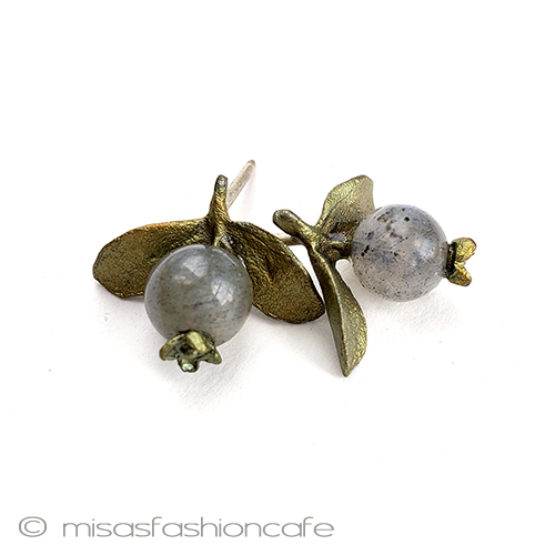 （画像用） マイケルミショー　ピアス 天然石ブルーベリー 再販