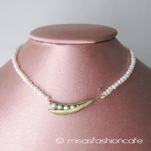 （画像用） マイケルミショー 再販 真珠えんどう豆ネックレス