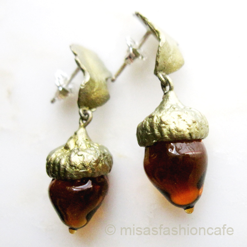 （画像用） Michaud ピアス カシの木・どんぐり