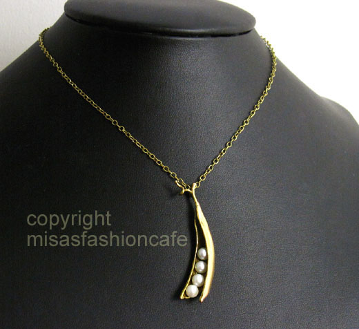 （画像用） Michaud ネックレス 真珠さやえんどう豆