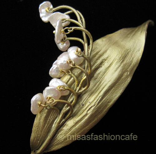 （画像用） Michaud ブローチ 再販！　真珠のすずらん