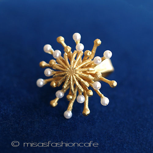 （画像用） マイケルミショー　セット 睡蓮ブレス＆真珠リング