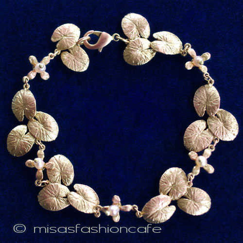 （画像用） マイケルミショー　セット 睡蓮ブレス＆真珠リング