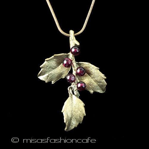 （画像用） マイケルミショー　セット 天然石ガーネットのヒイラギ