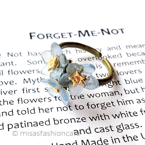 （画像用） マイケルミショー　指輪 わすれな草のお花リング