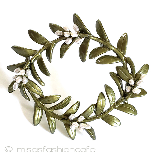 （画像用） 真珠　ブローチ フラワーリース