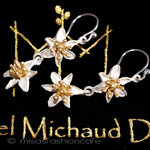 （画像用） Michaud　オニオンの花 イヤリングまたはピアス　