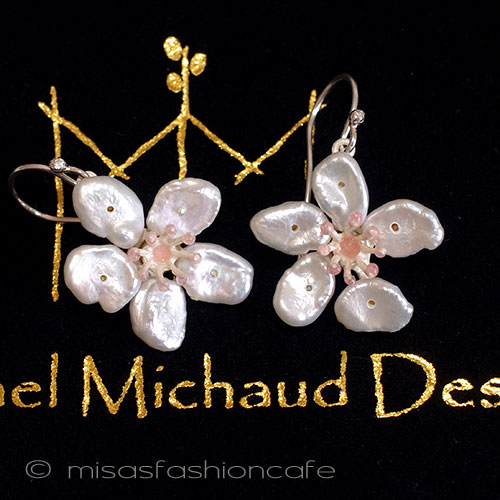 （画像用） マイケルミショー真珠の桜 イヤリングまたはピアス