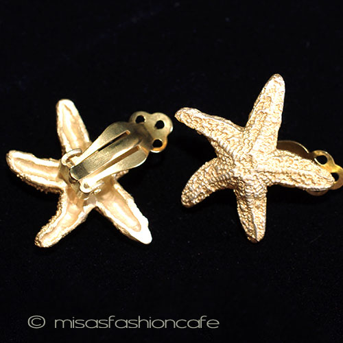 （画像用） マイケル　ミショー　 ヒトデ24Kgpイヤリング