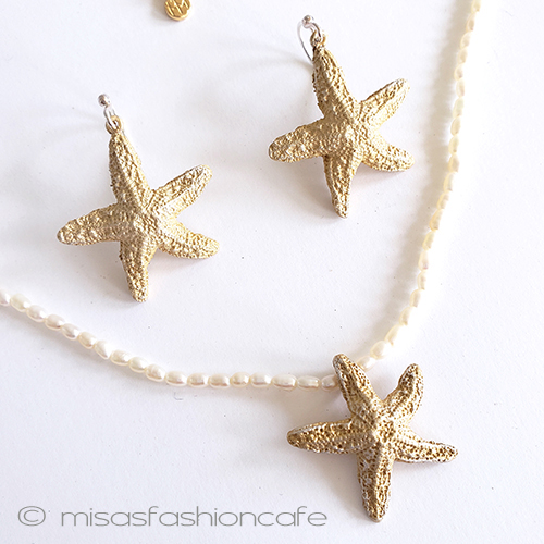 （画像用） マイケルミショー　セット 真珠・ゴールドのヒトデ