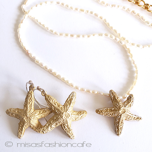 （画像用） マイケルミショー　セット 真珠・ゴールドのヒトデ