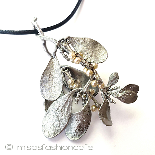 （画像用） マイケルミショー　再販 ヤドリギ真珠ネックレス