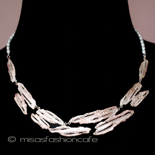 （画像用） マイケルミショーネックレス 真珠　白樺の木　再販！