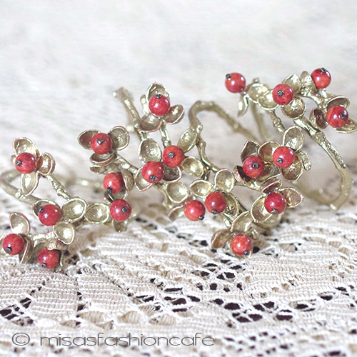 （画像用） ミショー　珊瑚の果実　再販 ナプキンリング　４個セット