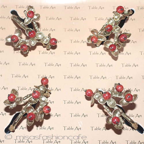 （画像用） ミショー　珊瑚の果実　再販 ナプキンリング　４個セット