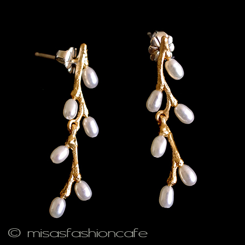 （画像用） マイケルミショー　ピアス 真珠　ねこやなぎ　