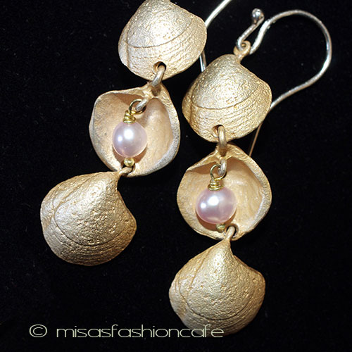 （画像用） マイケルミショー真珠 貝 ピアスorイヤリング 再販！