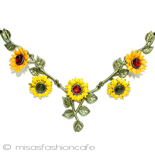 （画像用） ヒマワリの花　ネックレス
