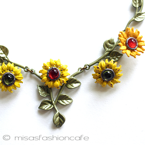 （画像用） ヒマワリの花　ネックレス