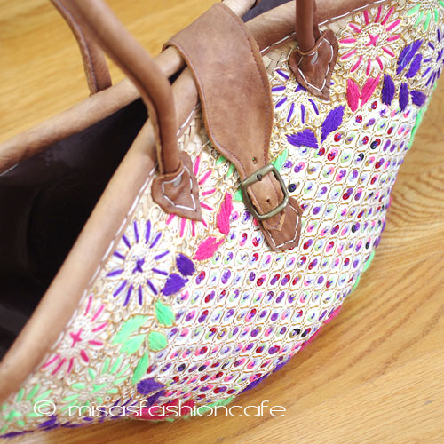 （画像用） モロッコ製かごバック　大