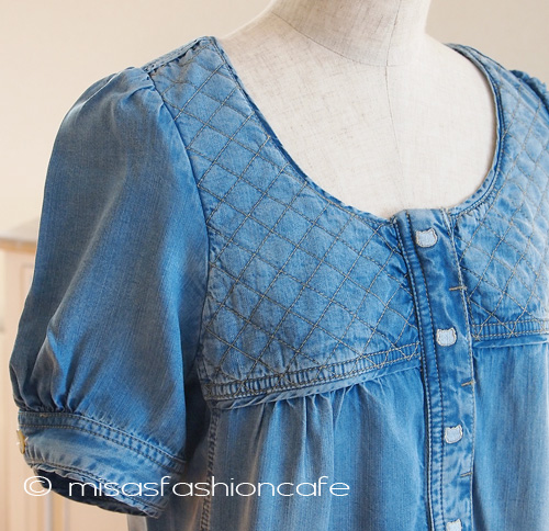 （画像用） Paul & Joe　ワンピ 　デニム　猫刺繍