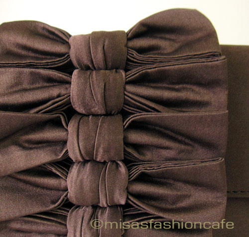 （画像用） SANTI サンティ クラッチ 　リボン（ブラウン）