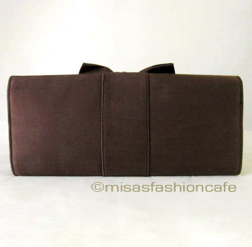 （画像用） SANTI サンティ クラッチ 　リボン（ブラウン）