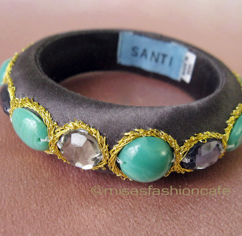 SANTI サンティ　バングル グリーン ジュエル - ウインドウを閉じる