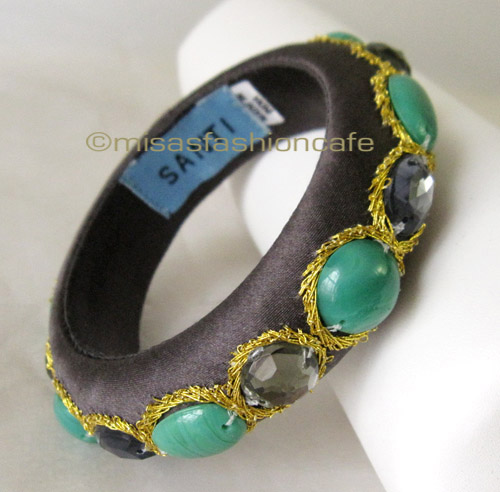 （画像用） SANTI サンティ　バングル グリーン ジュエル