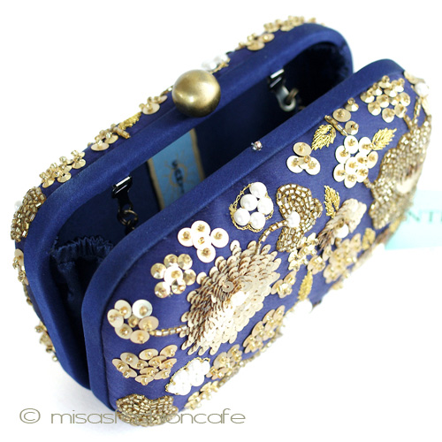 （画像用） ＳＡＮＴＩサンティ　クラッチ 金＆パールの花刺繍