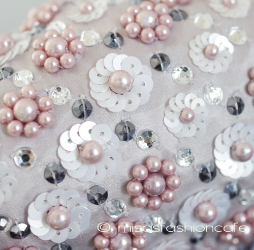 （画像用） SANTI サンティ　バッグ ピンク・パールのお花