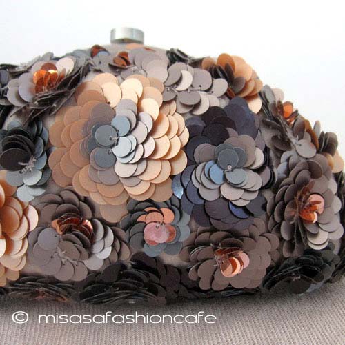 （画像用） SANTIサンティ クラッチ 　カフェ・フラワー