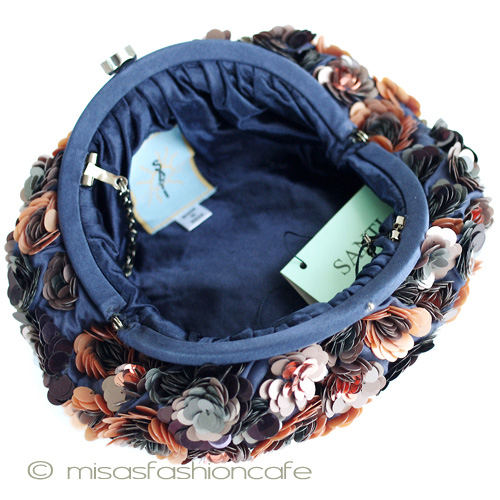 （画像用） ＳＡＮＴＩサンティ　バッグ ネイビーｘモカ・フラワー