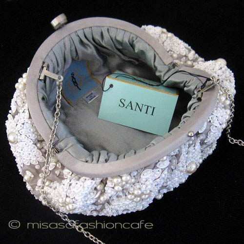 （画像用） SANTIサンティ クラッチ 　スノーフラワー