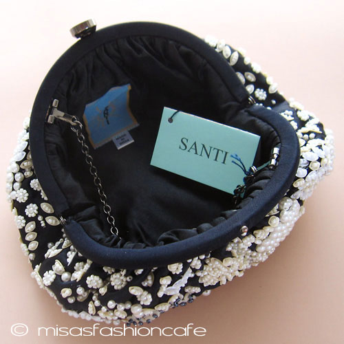 （画像用） SANTIサンティ クラッチ 　アイボリー・フラワー