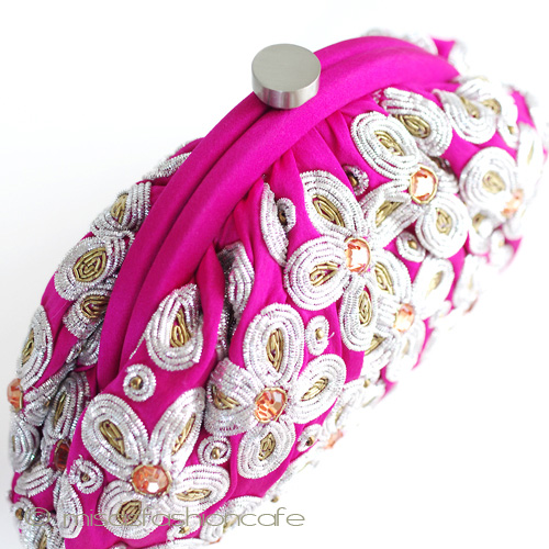 （画像用） ＳＡＮＴＩサンティ　バッグ 針刺繍の花（Pink）