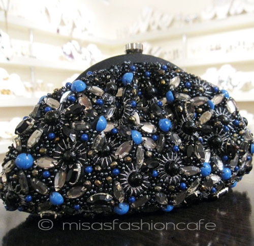 （画像用） SANTI サンティ クラッチ ロイヤルブルー・フラワー