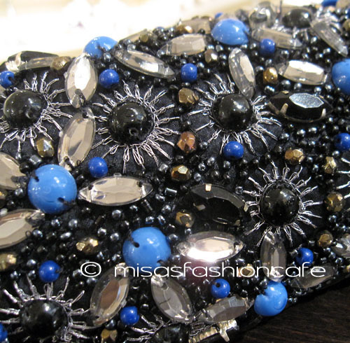 （画像用） SANTI サンティ クラッチ ロイヤルブルー・フラワー