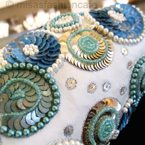 （画像用） SANTI サンティ クラッチ ブルー花火