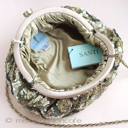 （画像用） ＳＡＮＴＩサンティ　バッグ ゴールド フラワー 再販