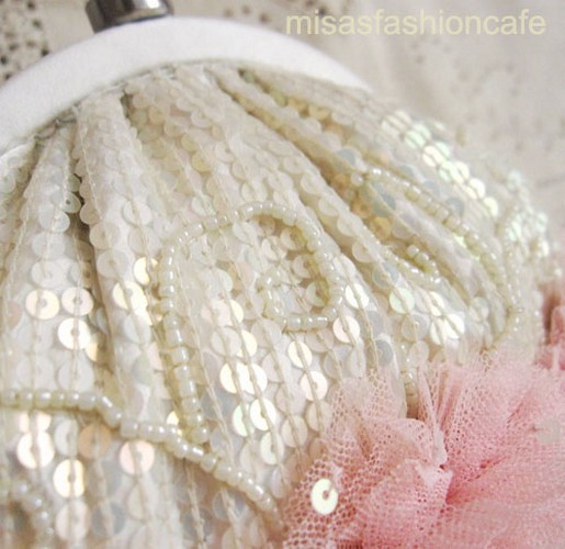 （画像用） SANTI サンティ クラッチ ピンクフラワー（大）