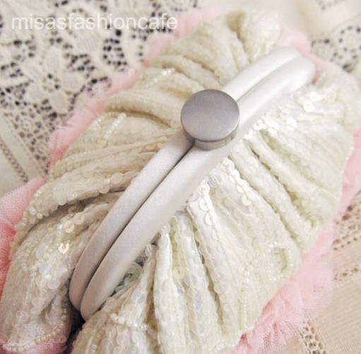 （画像用） SANTI サンティ クラッチ ピンクフラワー（大）