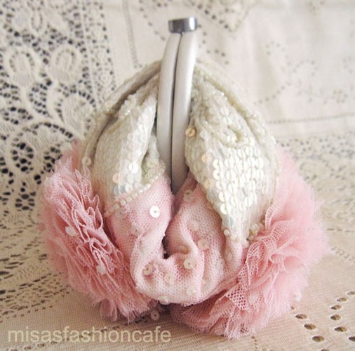 （画像用） SANTI サンティ クラッチ ピンクフラワー（大）