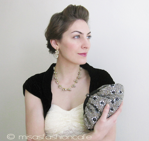 （画像用） SANTI サンティ クラッチ 　ジュエル・フラワー