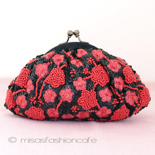 ＳＡＮＴＩサンティ　バッグ コーラルレッド花刺繍 - ウインドウを閉じる
