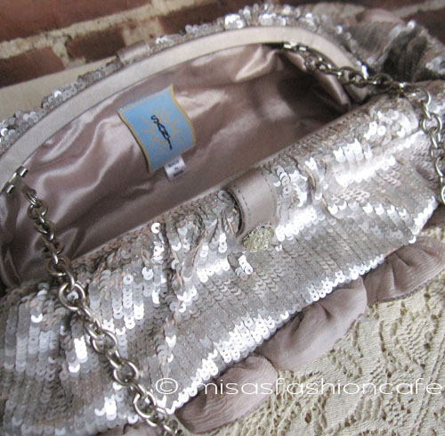 （画像用） SANTI サンティ クラッチ 新作！銀フラワー（大）