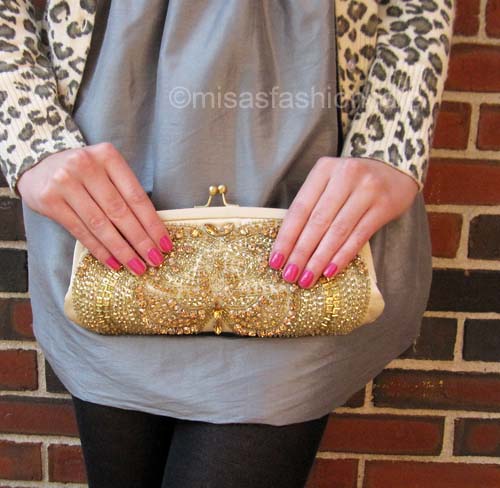 （画像用） SANTI サンティ クラッチ バタフライ・ゴールド