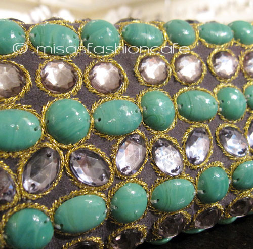 （画像用） SANTI サンティ クラッチ グリーン・ジュエル