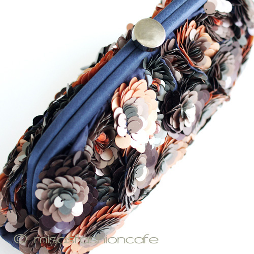 （画像用） ＳＡＮＴＩサンティ　バッグL ネイビーｘモカ・フラワー