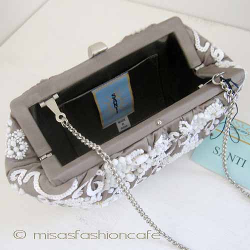 （画像用） SANTI サンティ クラッチ キャッツアイ・ビジュー